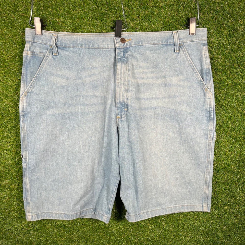 Wrangler Mens Carpenter Denim Shorts Light Wash Blue Size 42 112353086